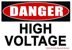 Danger - High Voltage Label