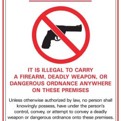 Notice - It Is Illegal to Carry a Firearm Anywhere on These Premises. Ohio Revised Code