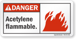 Danger Acetylene Flammable