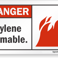 Danger Acetylene Flammable