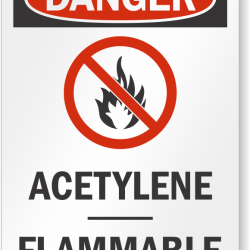 Danger Acetylene Flammable