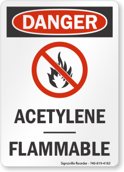 Danger Acetylene Flammable