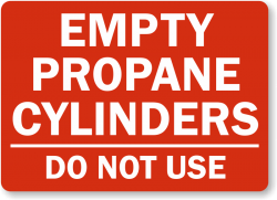 Empty Propane Cylinders Do Not Use