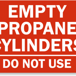 Empty Propane Cylinders Do Not Use