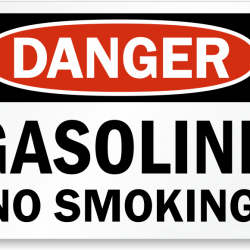 Danger Gasoline No Smoking